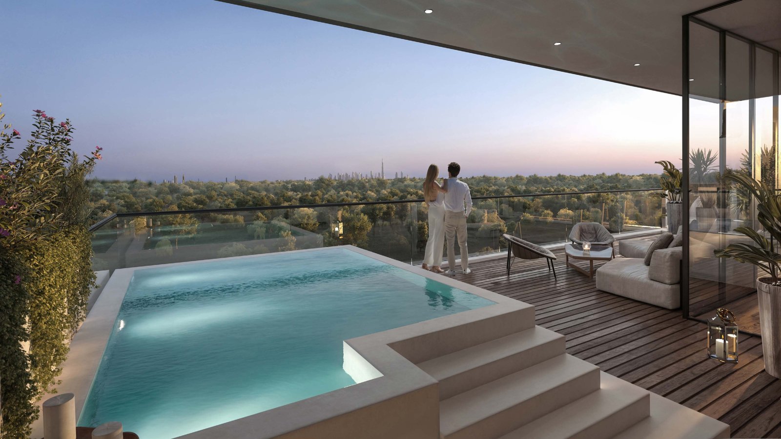 Pool-facing residence with front-row view