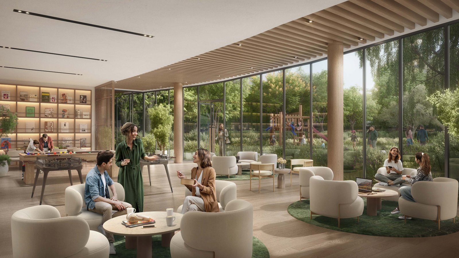 Residents' lounge and library