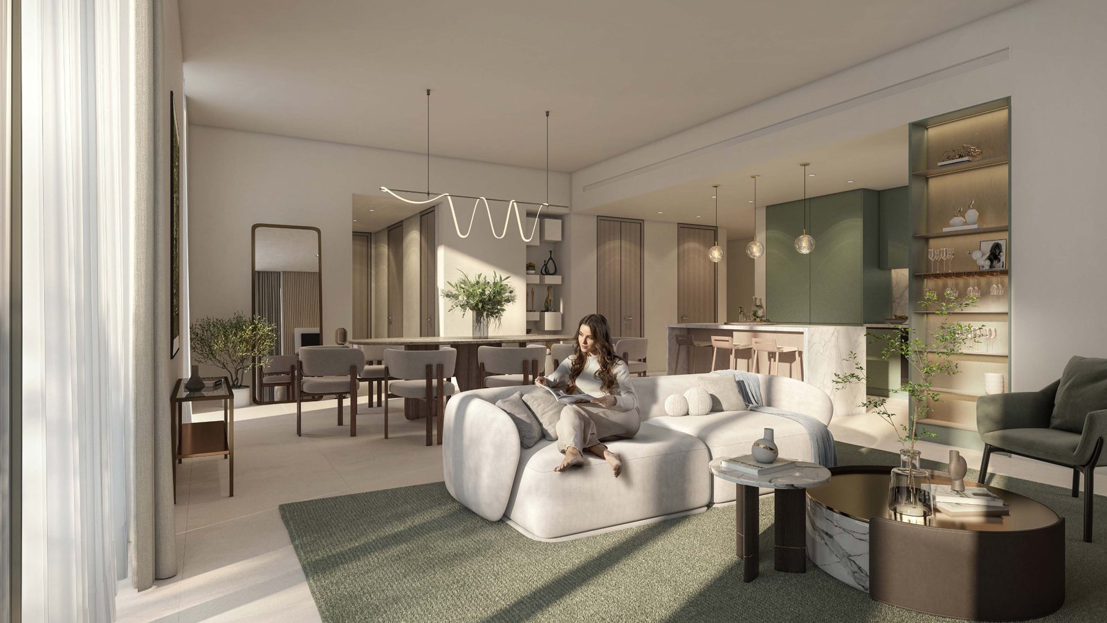 Open-plan living space
