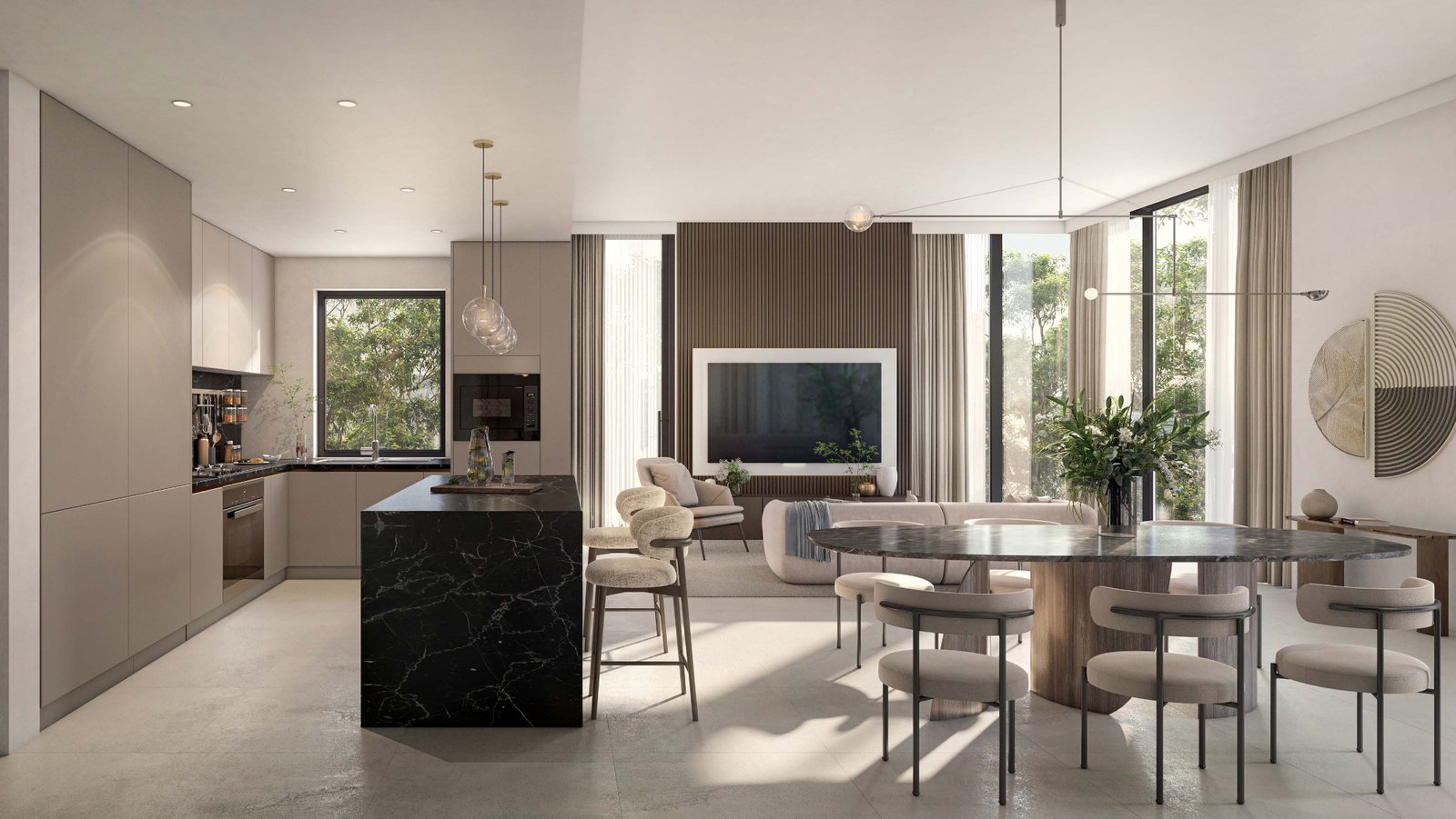 Kitchen and dining area