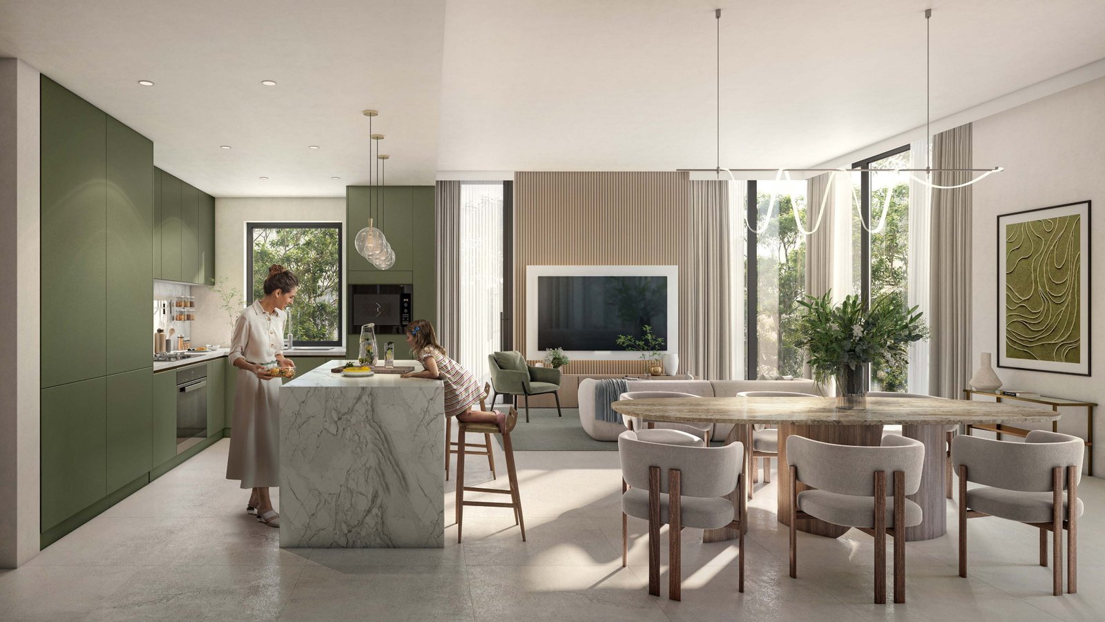 Lounge interior with natural light