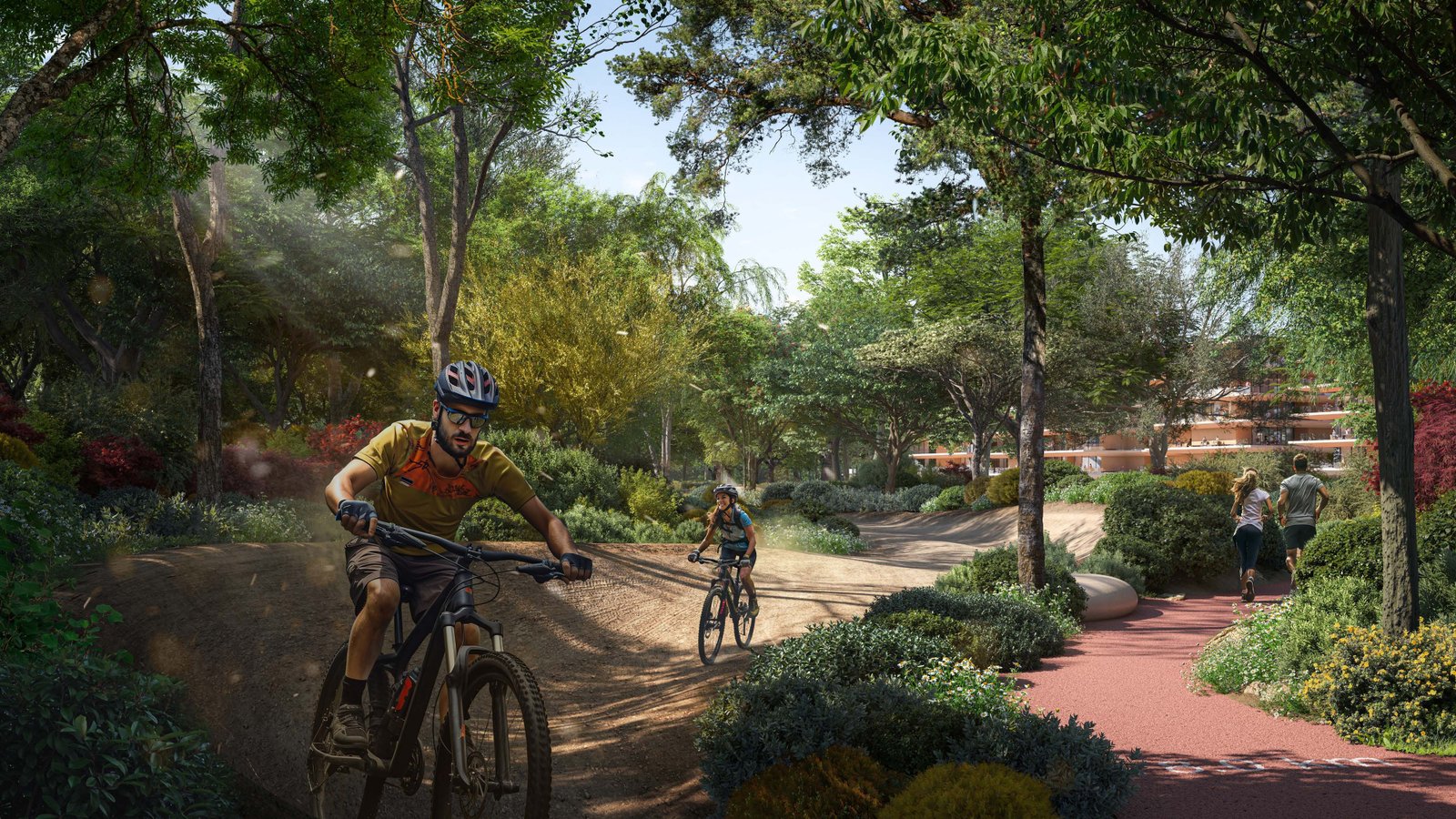 Active lifestyle park pathway