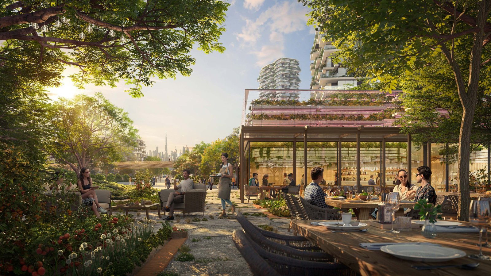 Retail and restaurants promenade