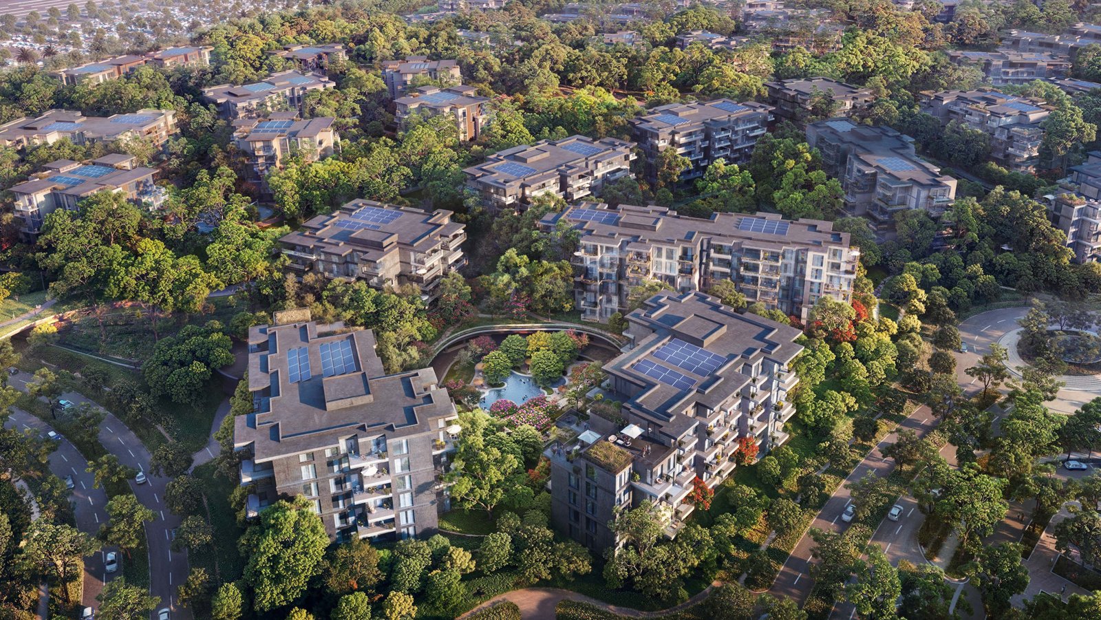 Sustainable living among flowering trees