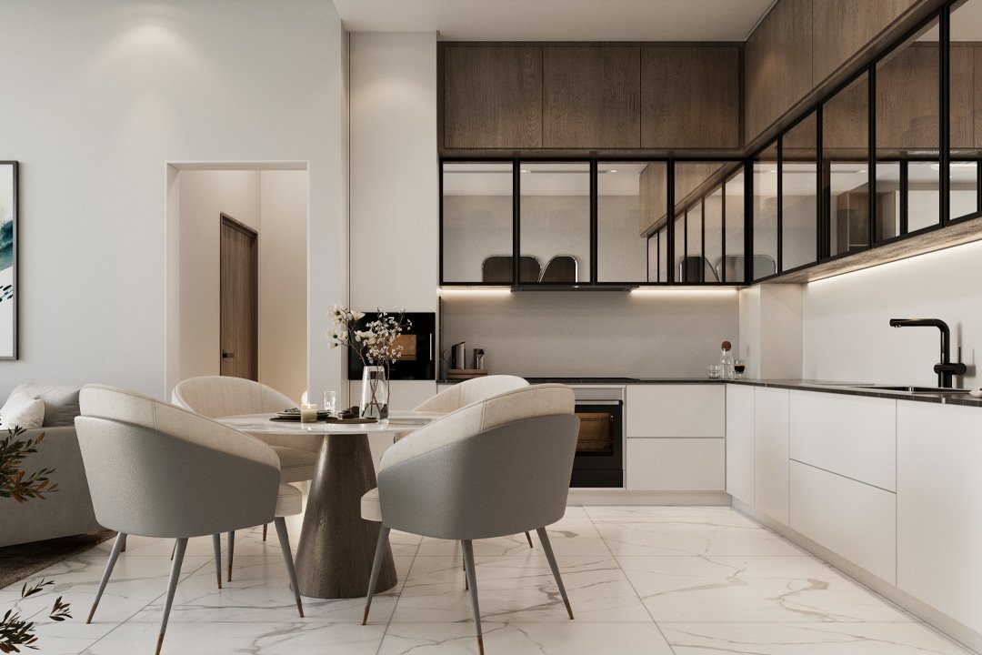 Modern kitchen and dining
